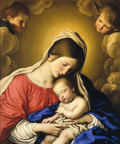 Giovan Battista Salvi Sassoferrato Madonna and Child France oil painting art